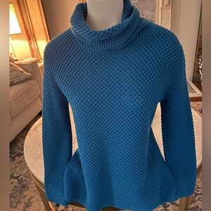 Neiman Marcus‎ Teal Cowl Neck Sweater